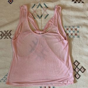 Pink tank with back detail